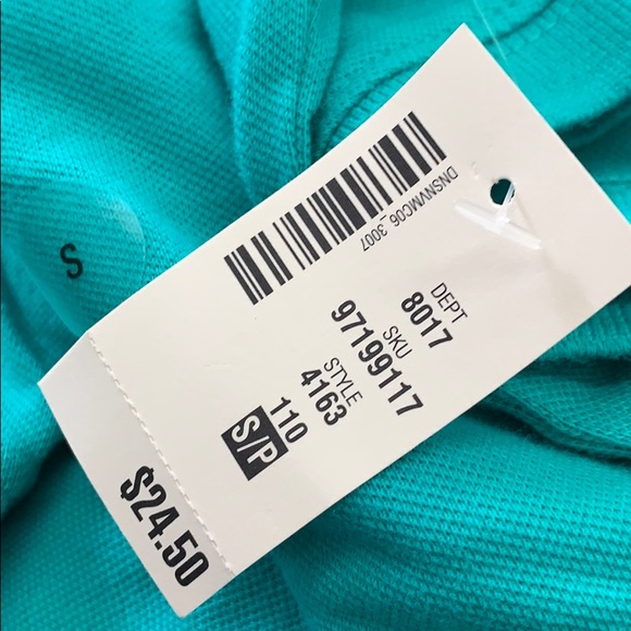 NWT Juniors Small Teal Polo School Uniform Shirt - Picture 4 of 5